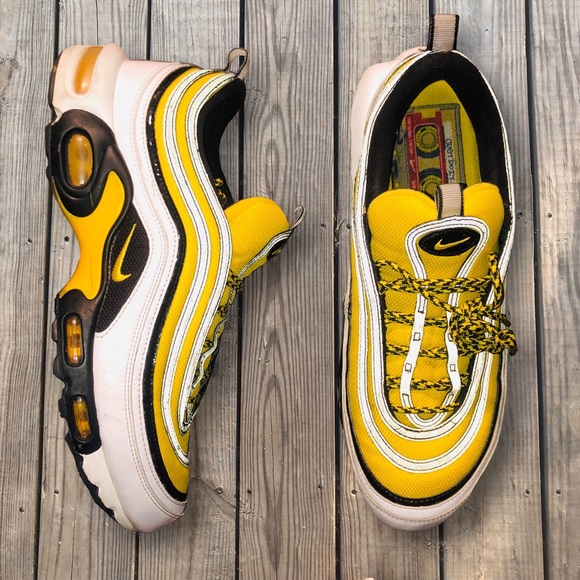 air max plus 97 black and yellow